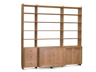 Clinton-Avenue-Wall-Unit400x300 New Directions Wall Unit With Cabinetry in Base
