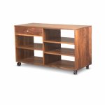 Rolling Office Cart in Walnut