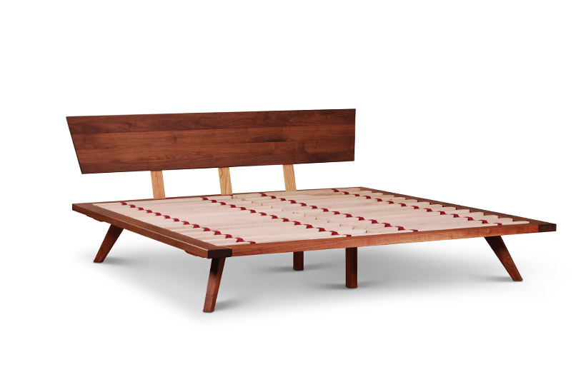 Cosmos King Bed with Headboard in Walnut