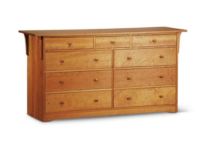 Prairie Nine Drawer Dresser in Cherry