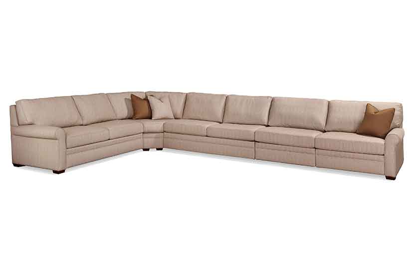Gina Sectional Sleeper Sofa in Leather