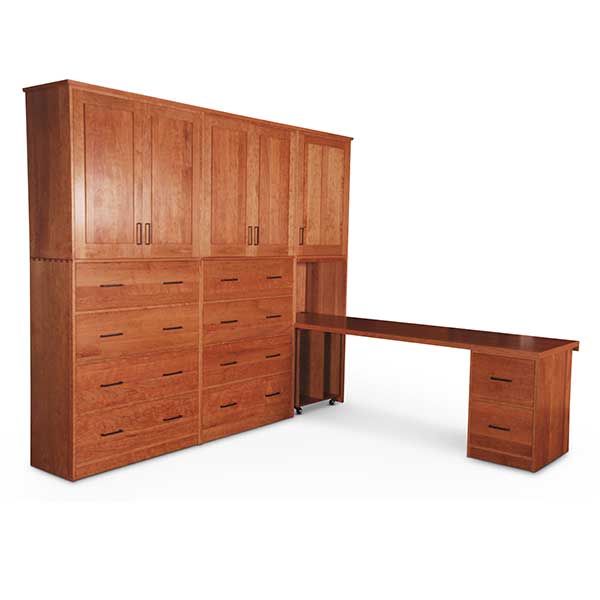 Filing Cabinets and Desk in Cherry