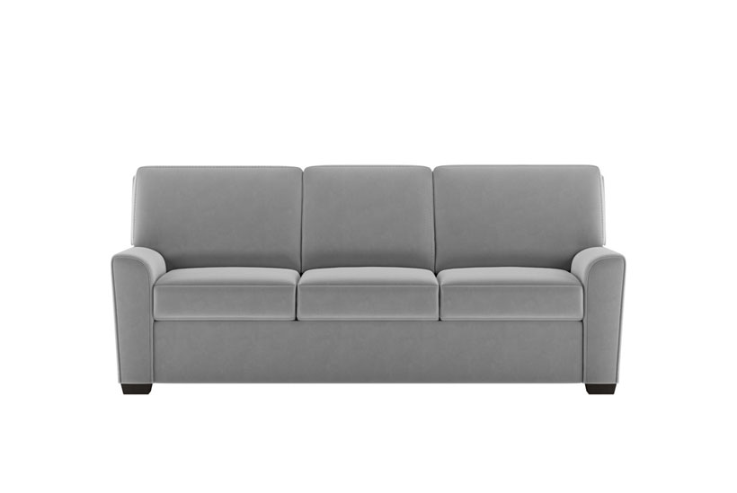 Klein Comfort Sleeper Suede Life Flint Fabric with Espresso Finish Legs