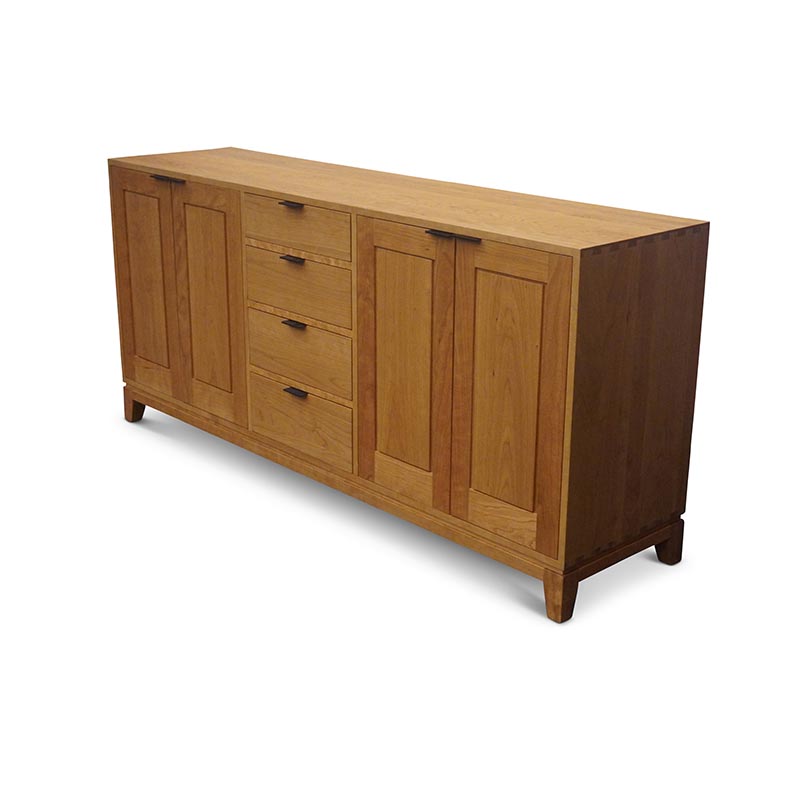 Cherry Credenza with Center Drawers