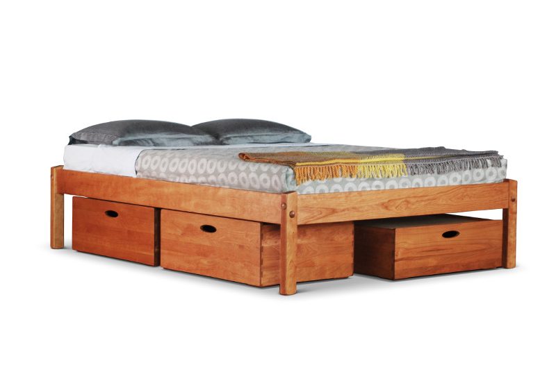 Turtle Bay Platform Bed with storage drawers and no headboard