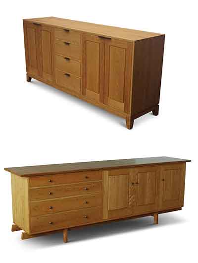 Examples of Cherry Credenzas Made in Our Workshop