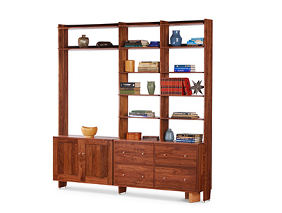 Walnut-New-Directions-Wall-Unit-Decorated-400x300 New Directions Wall Unit in Walnut