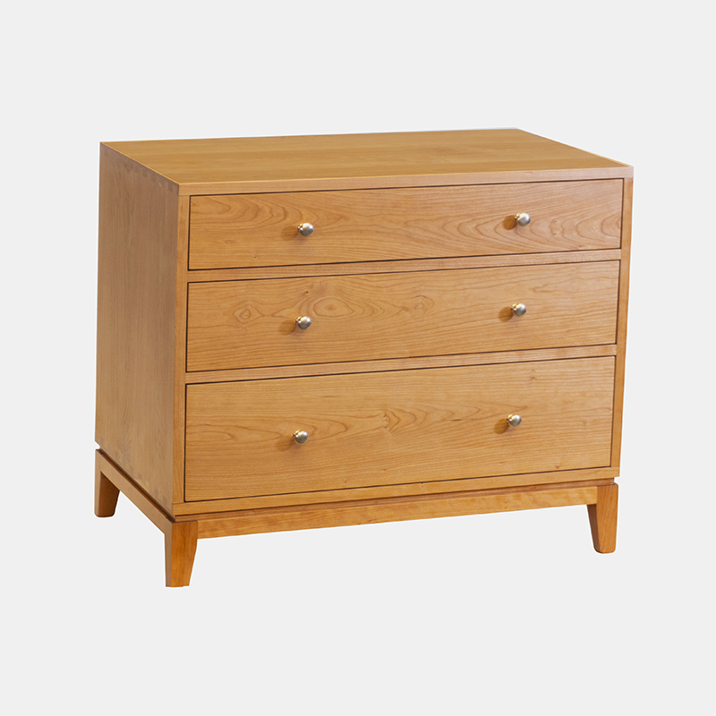 Three Drawer Dovetailed Bedside Dresser on Harrison Base