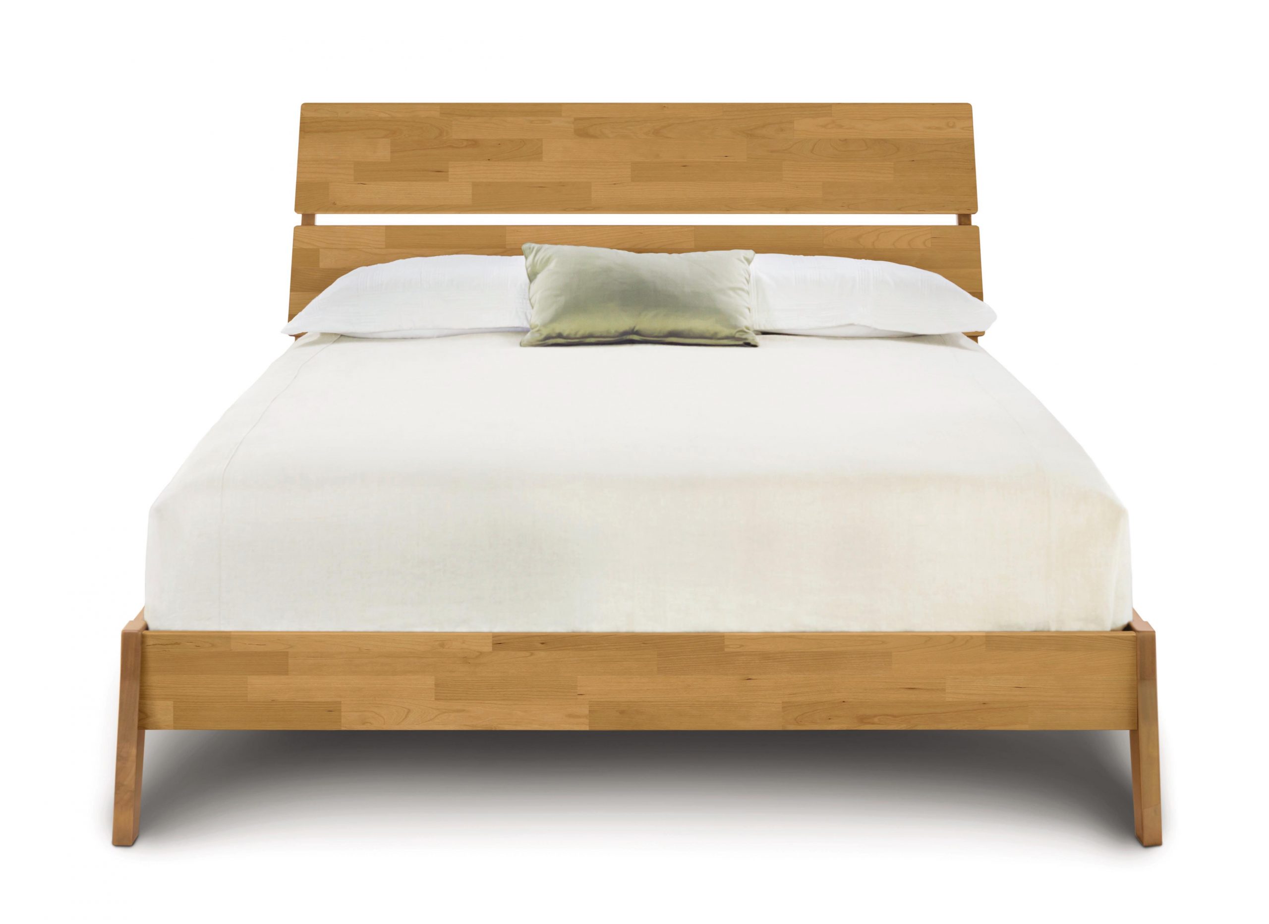 linn platform bed in solid natural cherry