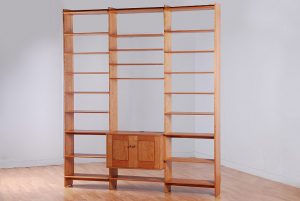 New Directions Triple Bookcase with Cabinet