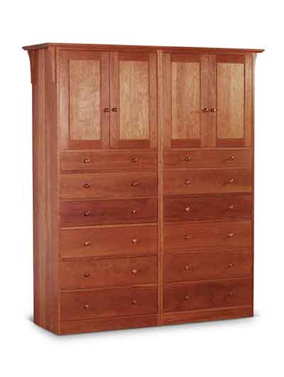Double Armoire in Solid Cherry