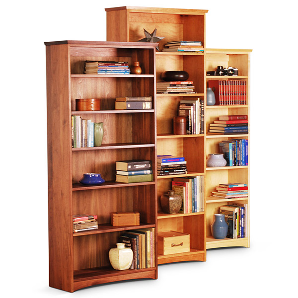 Variety of bookcase sizes